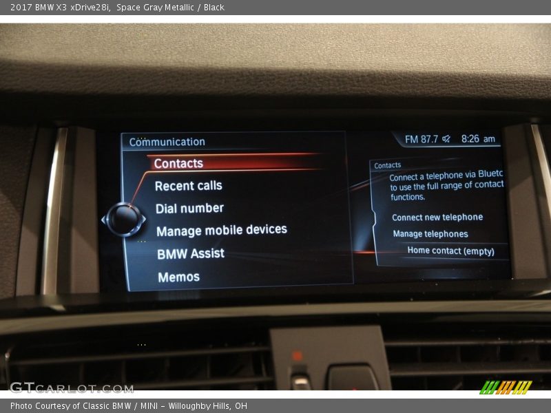 Space Gray Metallic / Black 2017 BMW X3 xDrive28i