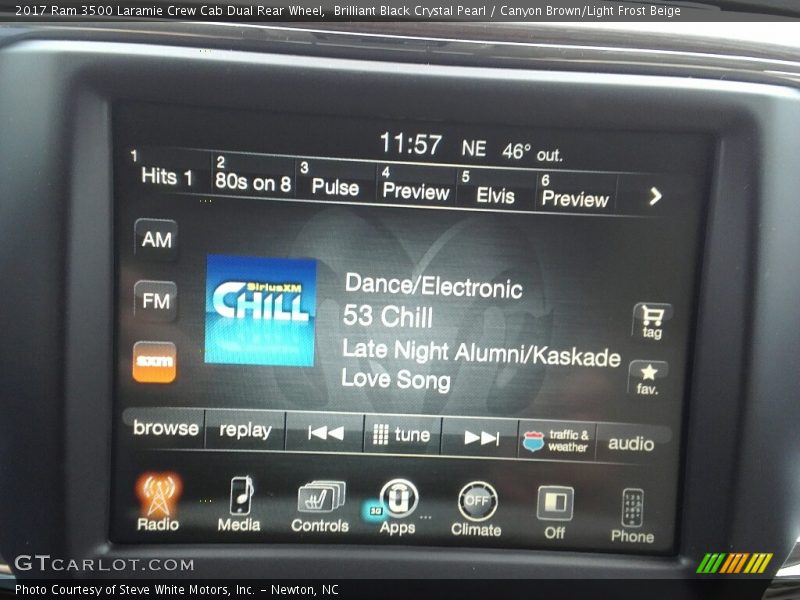 Brilliant Black Crystal Pearl / Canyon Brown/Light Frost Beige 2017 Ram 3500 Laramie Crew Cab Dual Rear Wheel