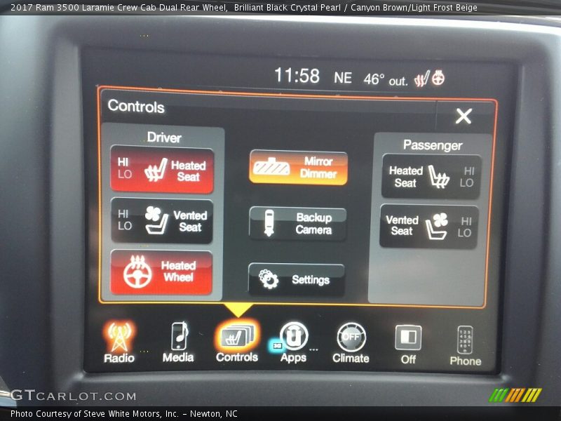 Brilliant Black Crystal Pearl / Canyon Brown/Light Frost Beige 2017 Ram 3500 Laramie Crew Cab Dual Rear Wheel