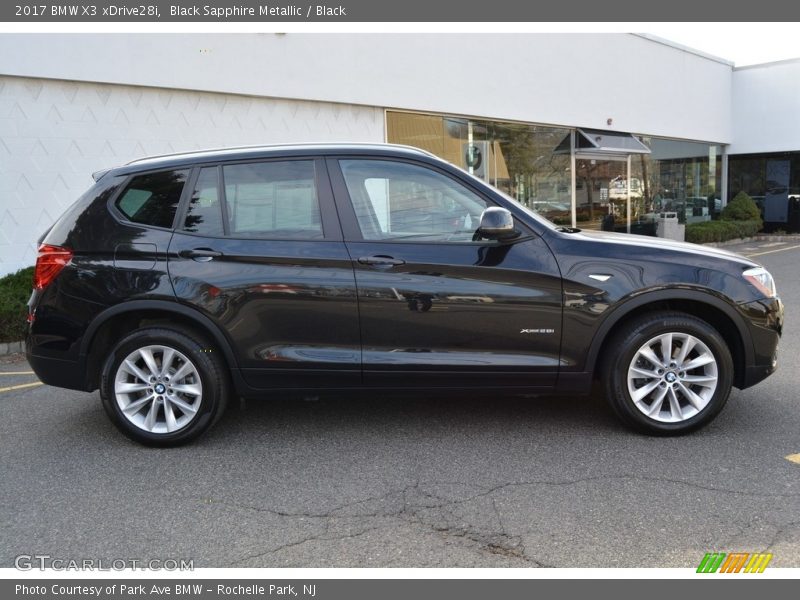 Black Sapphire Metallic / Black 2017 BMW X3 xDrive28i