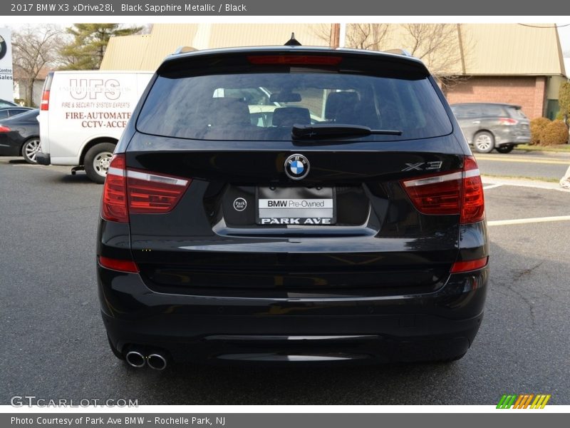 Black Sapphire Metallic / Black 2017 BMW X3 xDrive28i