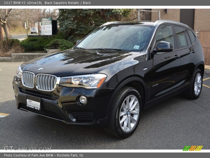 Black Sapphire Metallic / Black 2017 BMW X3 xDrive28i