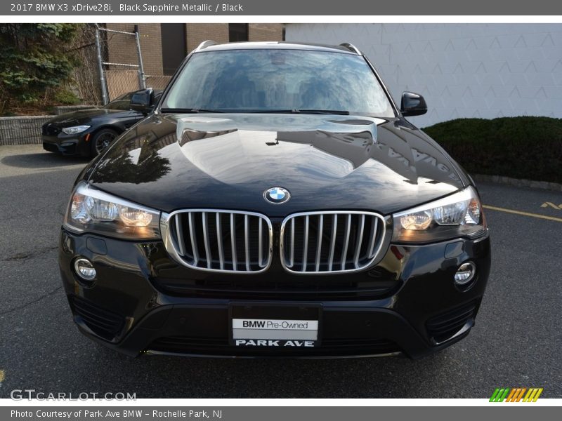 Black Sapphire Metallic / Black 2017 BMW X3 xDrive28i
