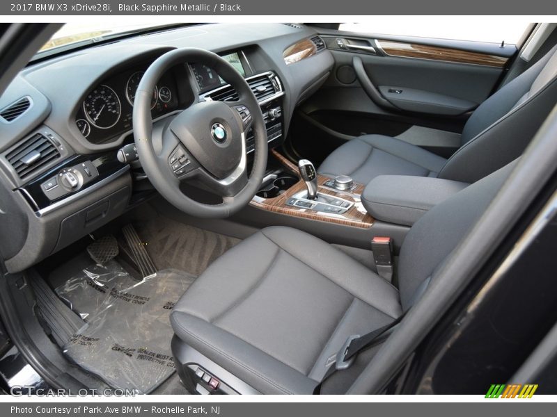 Black Sapphire Metallic / Black 2017 BMW X3 xDrive28i