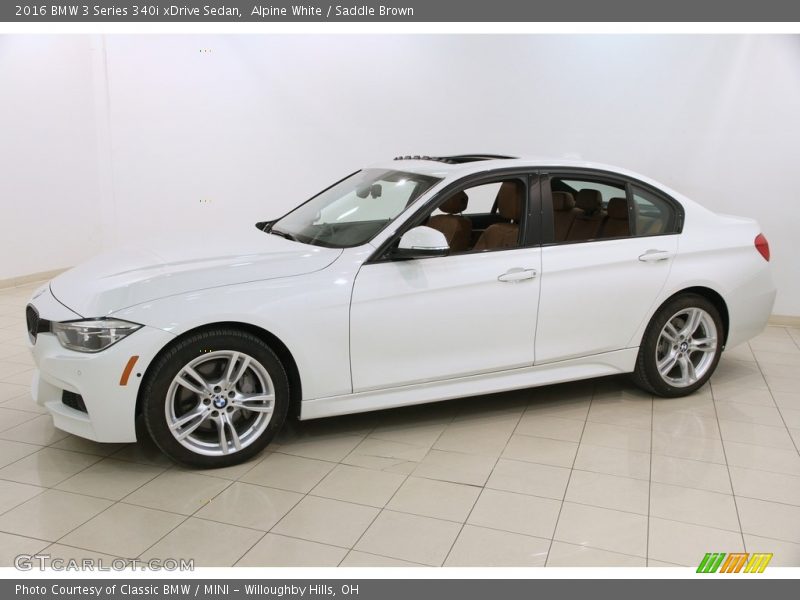 Alpine White / Saddle Brown 2016 BMW 3 Series 340i xDrive Sedan