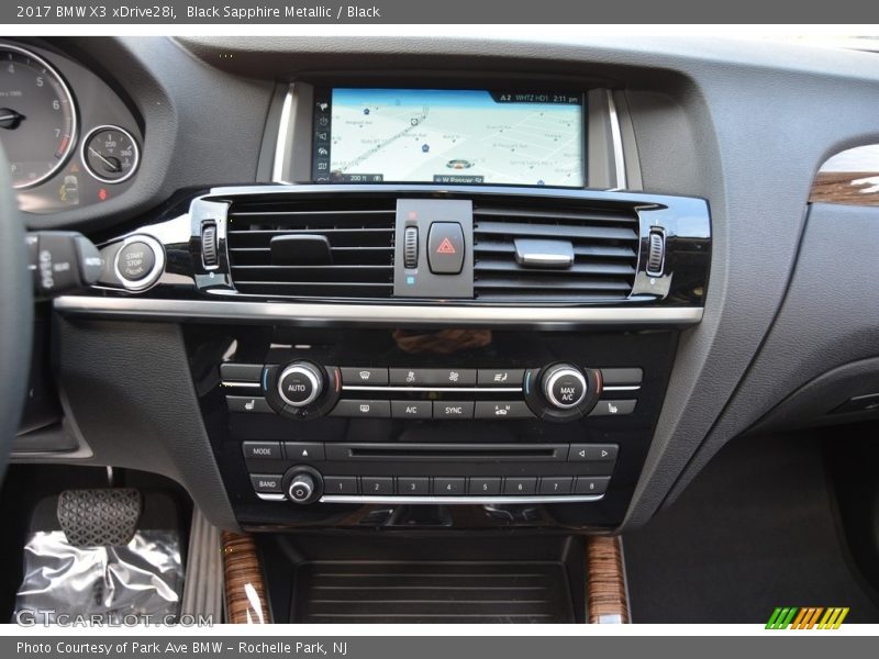 Black Sapphire Metallic / Black 2017 BMW X3 xDrive28i