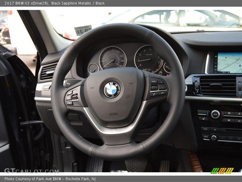 Black Sapphire Metallic / Black 2017 BMW X3 xDrive28i