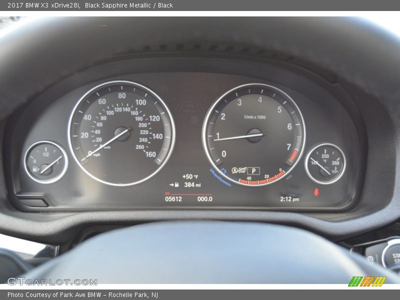 Black Sapphire Metallic / Black 2017 BMW X3 xDrive28i