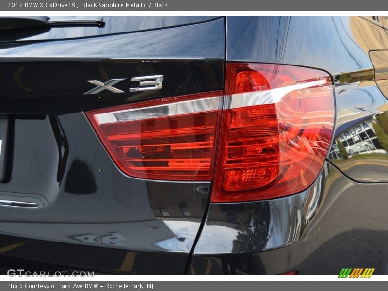Black Sapphire Metallic / Black 2017 BMW X3 xDrive28i
