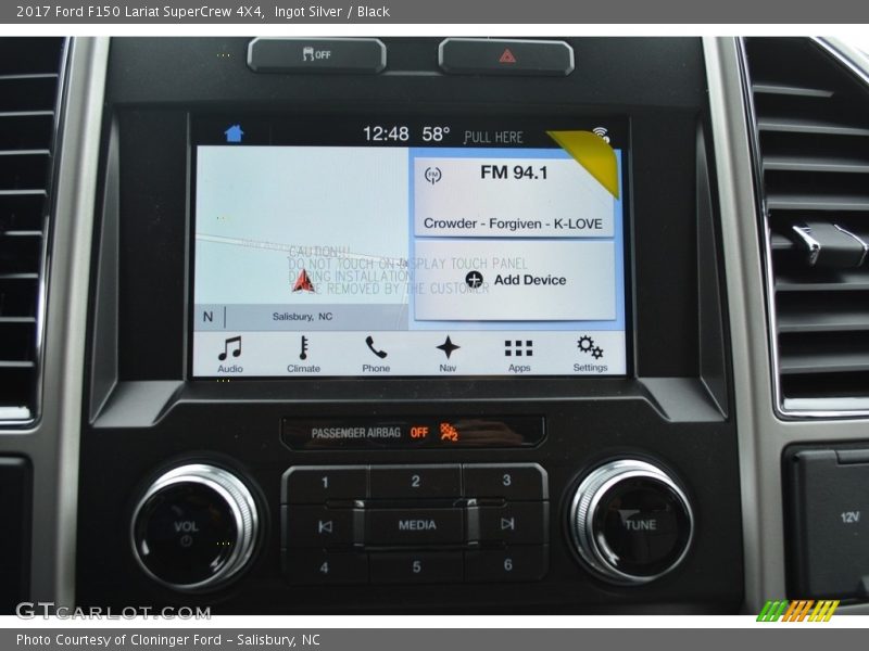 Ingot Silver / Black 2017 Ford F150 Lariat SuperCrew 4X4