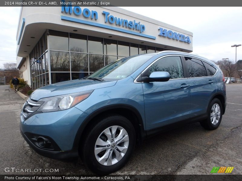 Mountain Air Metallic / Beige 2014 Honda CR-V EX-L AWD