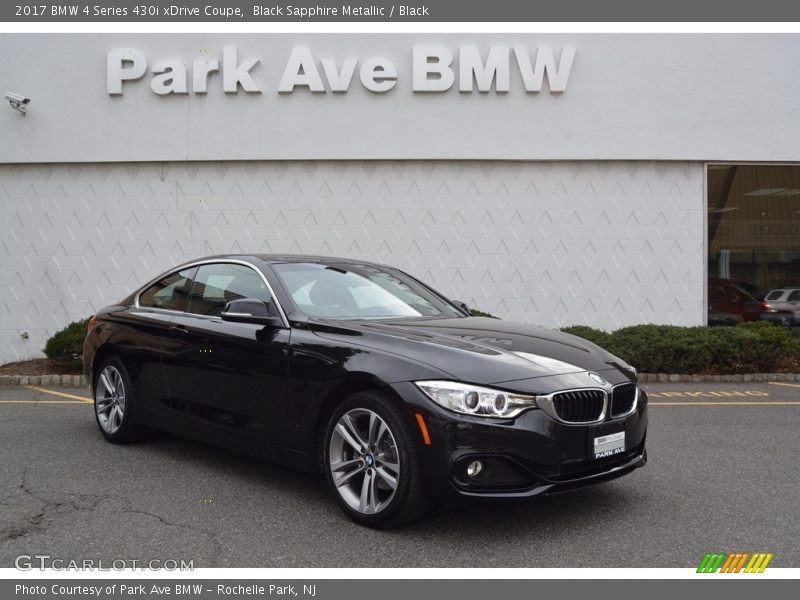 Black Sapphire Metallic / Black 2017 BMW 4 Series 430i xDrive Coupe