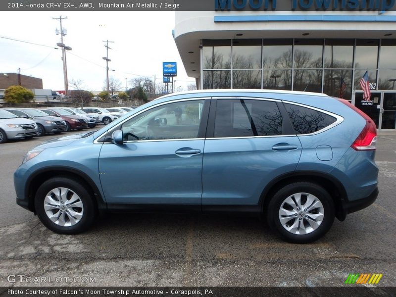 Mountain Air Metallic / Beige 2014 Honda CR-V EX-L AWD