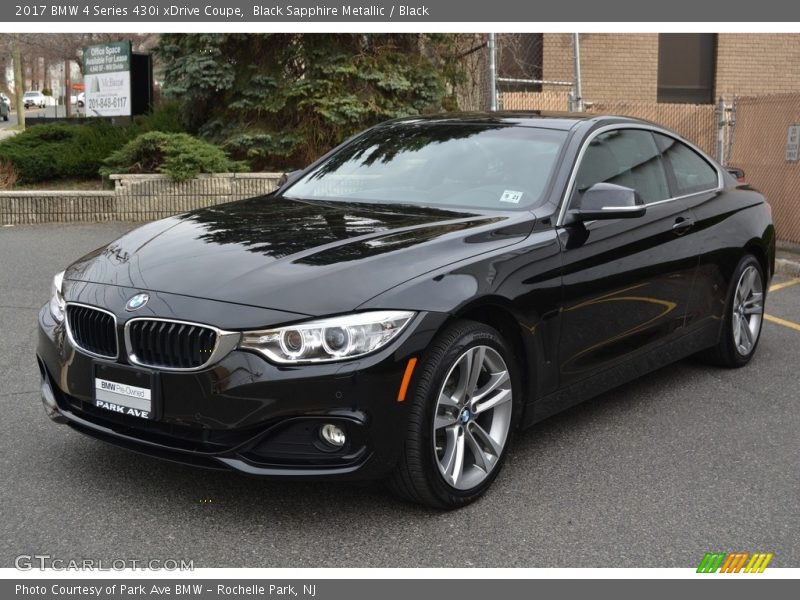 Black Sapphire Metallic / Black 2017 BMW 4 Series 430i xDrive Coupe