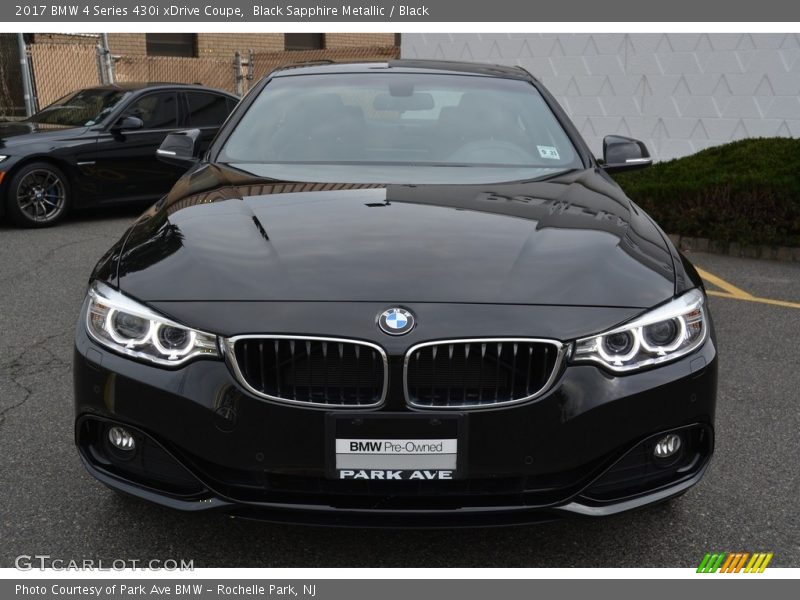 Black Sapphire Metallic / Black 2017 BMW 4 Series 430i xDrive Coupe