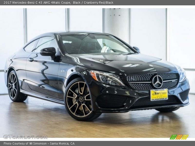 Black / Cranberry Red/Black 2017 Mercedes-Benz C 43 AMG 4Matic Coupe
