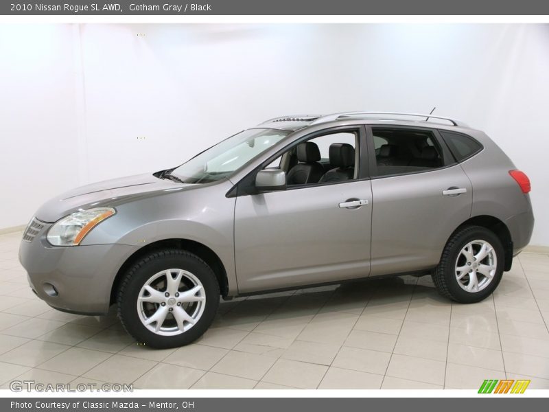 Gotham Gray / Black 2010 Nissan Rogue SL AWD
