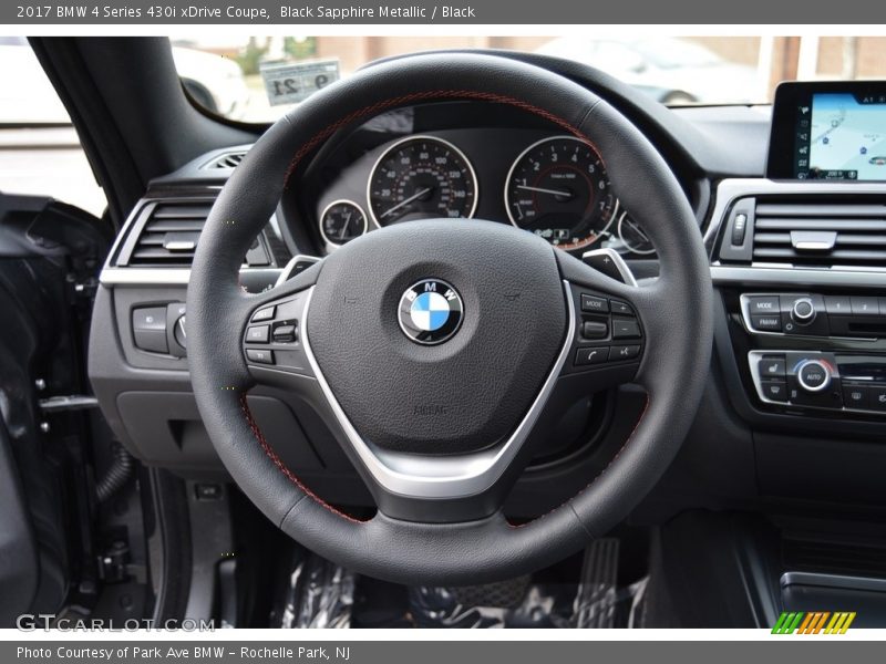 Black Sapphire Metallic / Black 2017 BMW 4 Series 430i xDrive Coupe