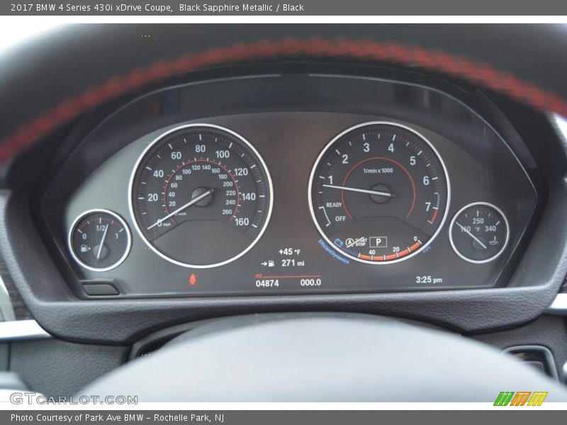 Black Sapphire Metallic / Black 2017 BMW 4 Series 430i xDrive Coupe