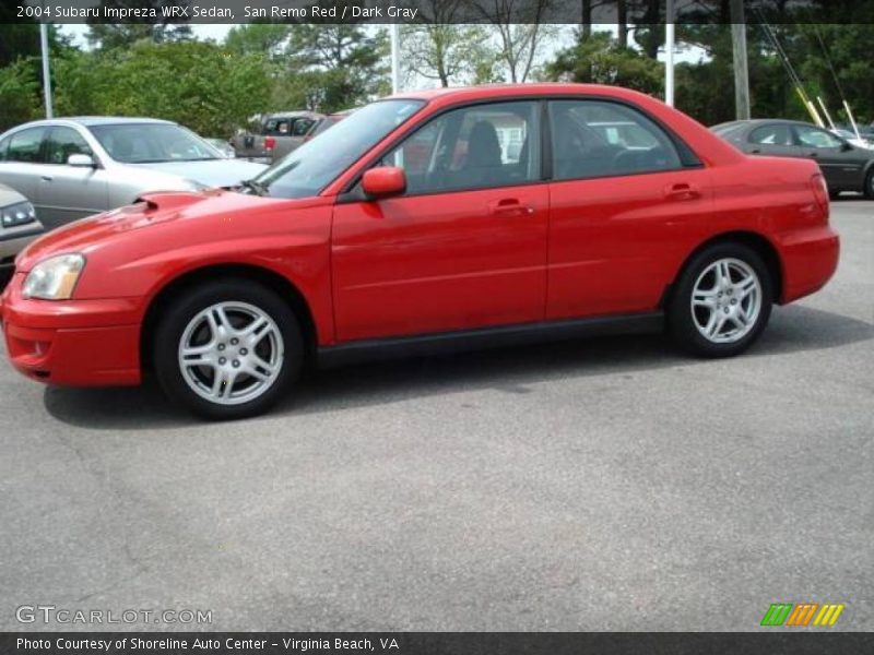San Remo Red / Dark Gray 2004 Subaru Impreza WRX Sedan