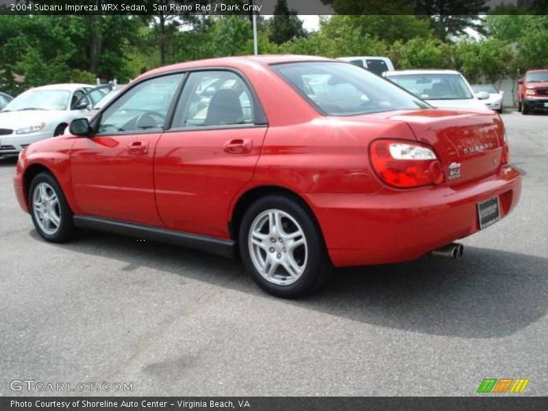 San Remo Red / Dark Gray 2004 Subaru Impreza WRX Sedan