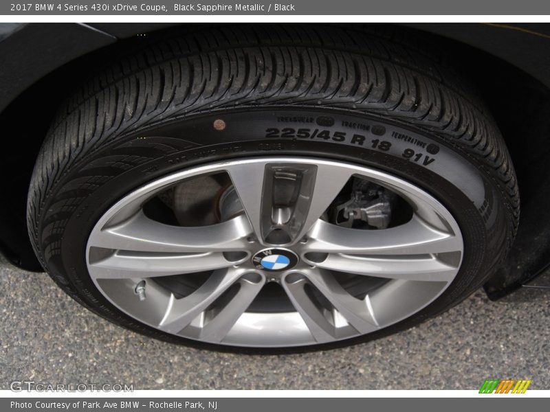 Black Sapphire Metallic / Black 2017 BMW 4 Series 430i xDrive Coupe