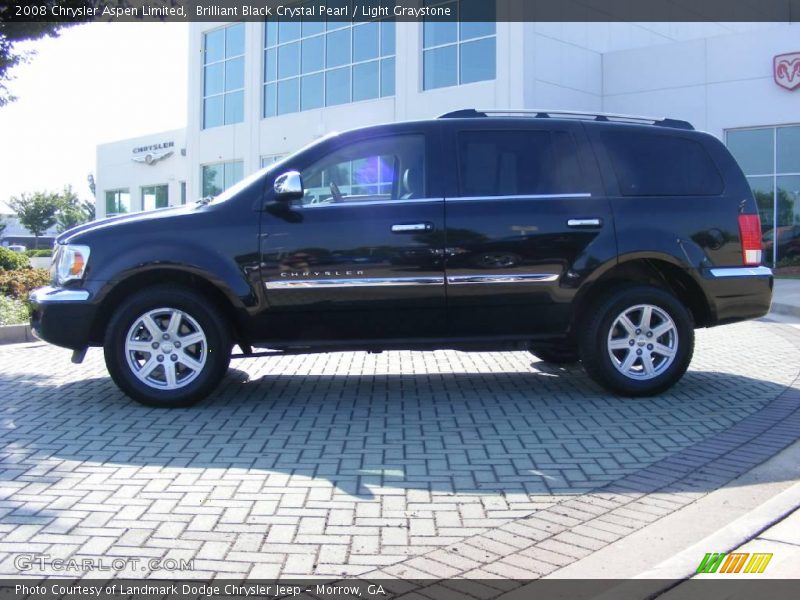 Brilliant Black Crystal Pearl / Light Graystone 2008 Chrysler Aspen Limited