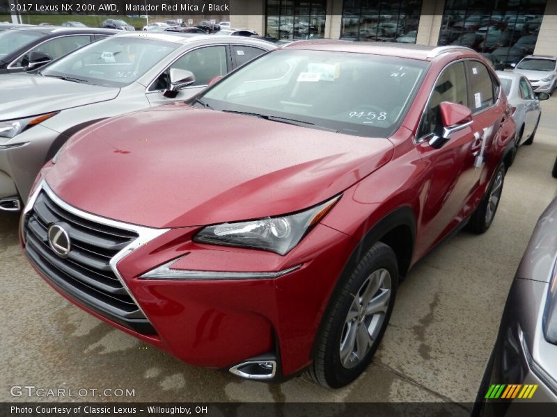 Matador Red Mica / Black 2017 Lexus NX 200t AWD