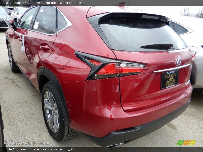 Matador Red Mica / Black 2017 Lexus NX 200t AWD