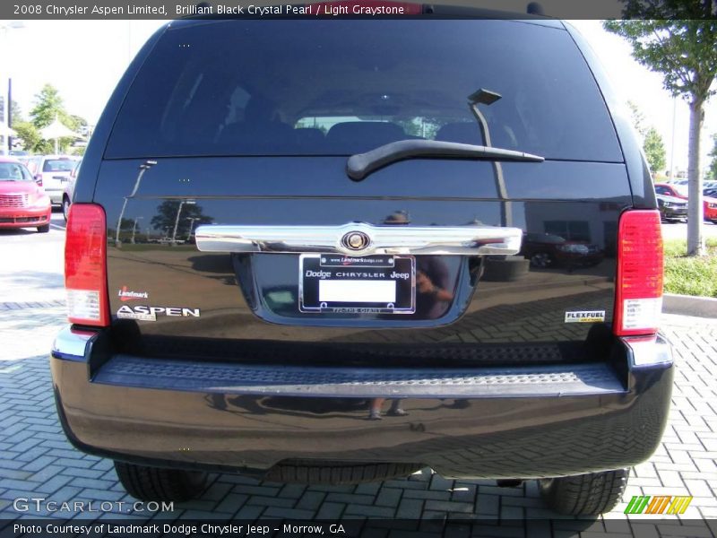 Brilliant Black Crystal Pearl / Light Graystone 2008 Chrysler Aspen Limited