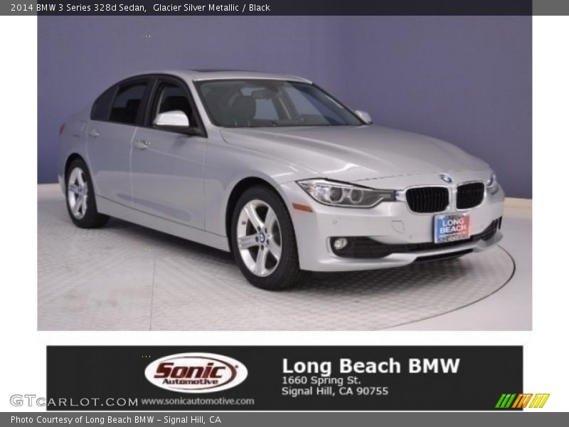 Glacier Silver Metallic / Black 2014 BMW 3 Series 328d Sedan