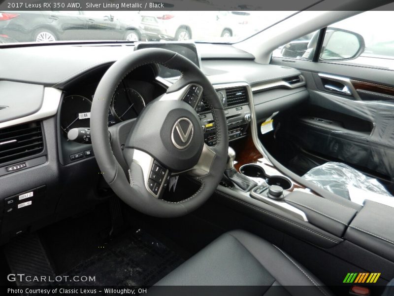 Silver Lining Metallic / Black 2017 Lexus RX 350 AWD