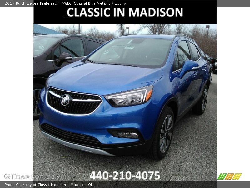 Coastal Blue Metallic / Ebony 2017 Buick Encore Preferred II AWD