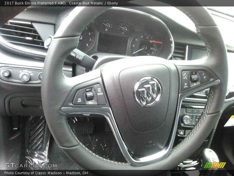 Coastal Blue Metallic / Ebony 2017 Buick Encore Preferred II AWD