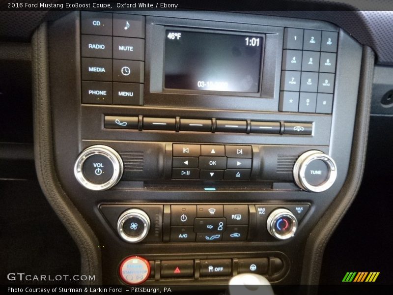 Oxford White / Ebony 2016 Ford Mustang EcoBoost Coupe