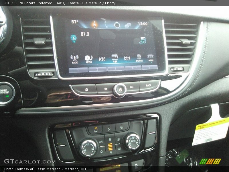 Coastal Blue Metallic / Ebony 2017 Buick Encore Preferred II AWD
