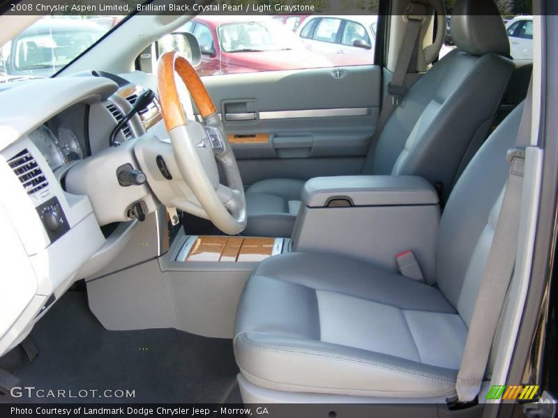 Brilliant Black Crystal Pearl / Light Graystone 2008 Chrysler Aspen Limited