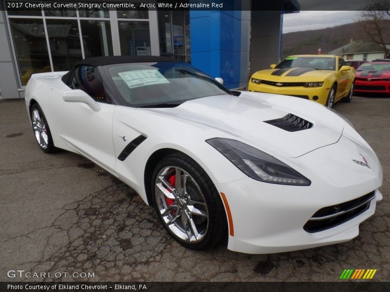Arctic White / Adrenaline Red 2017 Chevrolet Corvette Stingray Convertible