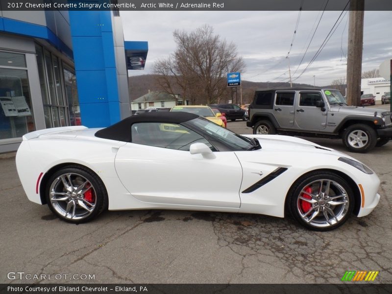 Arctic White / Adrenaline Red 2017 Chevrolet Corvette Stingray Convertible