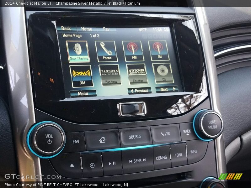 Champagne Silver Metallic / Jet Black/Titanium 2014 Chevrolet Malibu LT