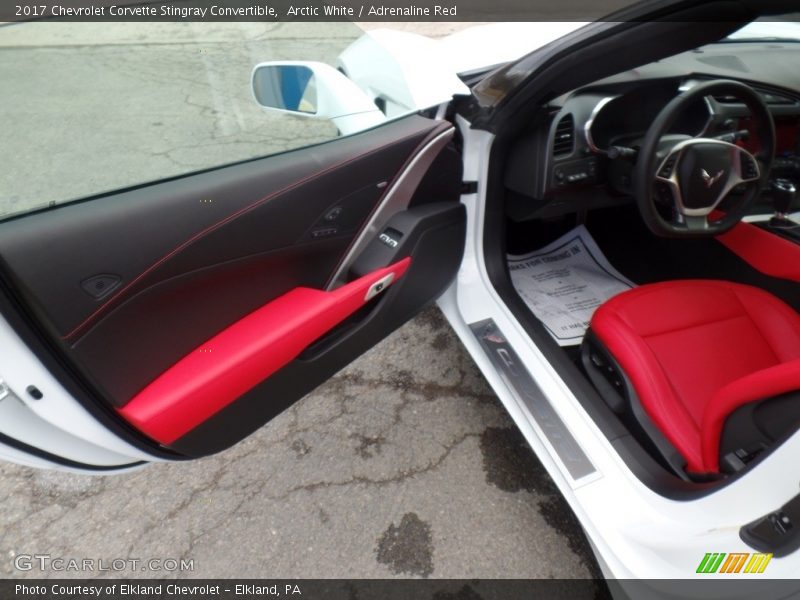 Arctic White / Adrenaline Red 2017 Chevrolet Corvette Stingray Convertible