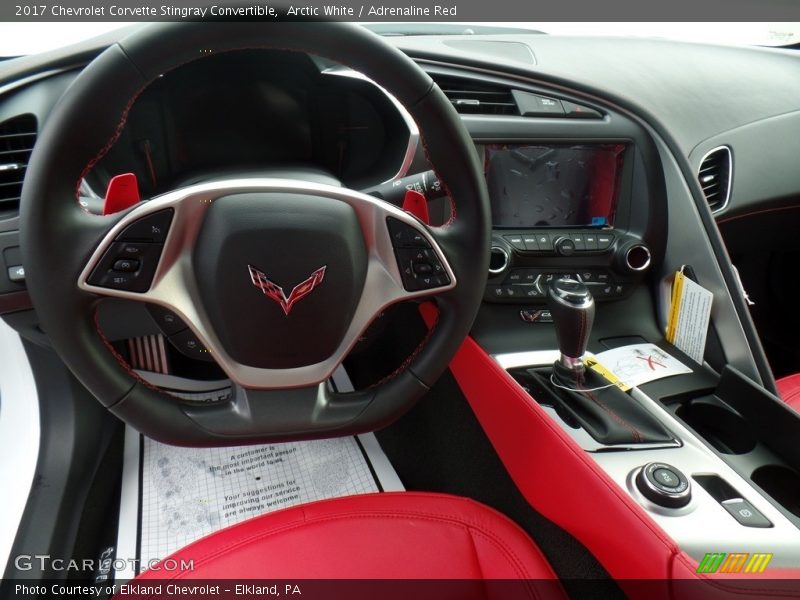 Arctic White / Adrenaline Red 2017 Chevrolet Corvette Stingray Convertible