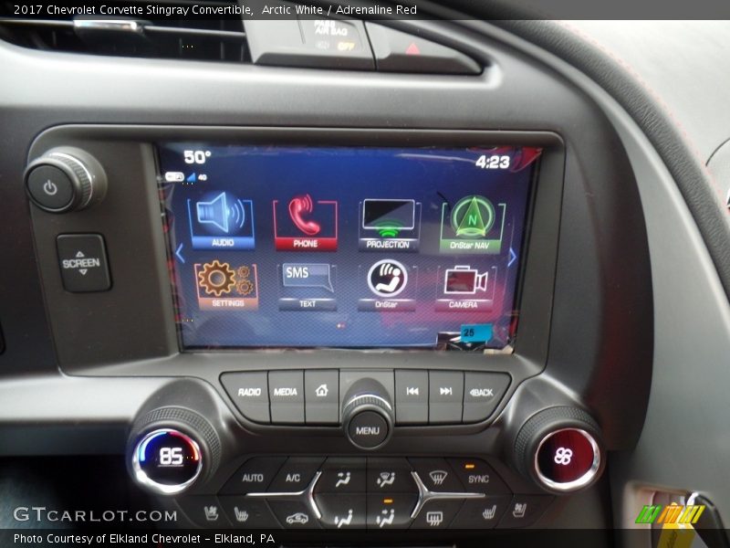 Controls of 2017 Corvette Stingray Convertible