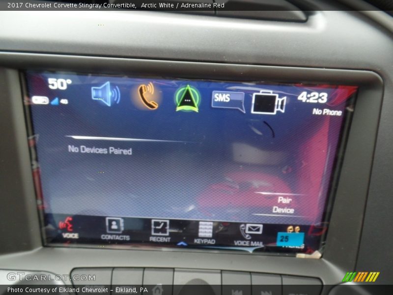 Arctic White / Adrenaline Red 2017 Chevrolet Corvette Stingray Convertible