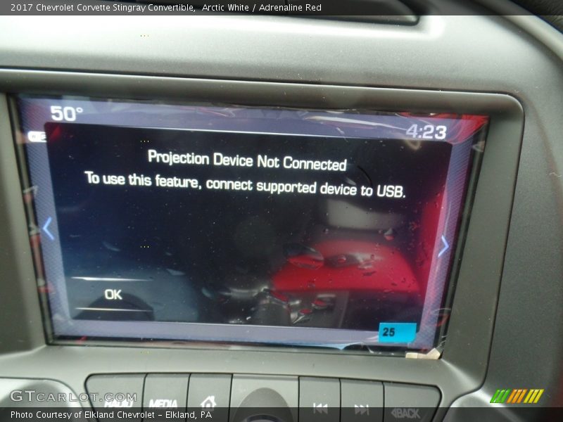 Arctic White / Adrenaline Red 2017 Chevrolet Corvette Stingray Convertible