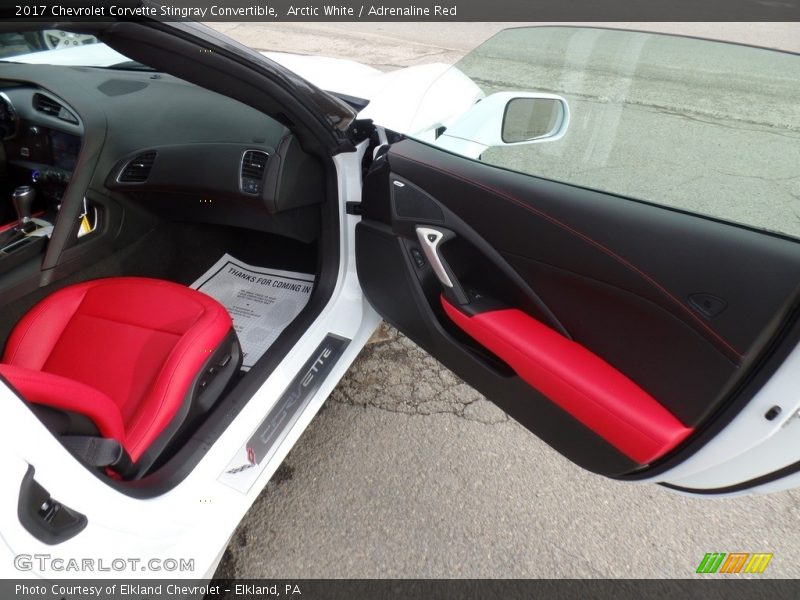 Arctic White / Adrenaline Red 2017 Chevrolet Corvette Stingray Convertible
