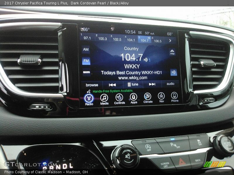 Dark Cordovan Pearl / Black/Alloy 2017 Chrysler Pacifica Touring L Plus
