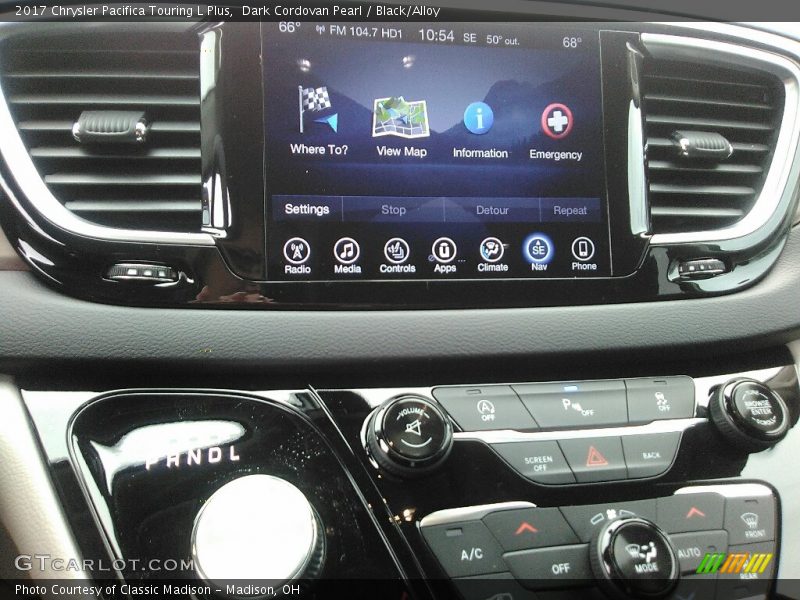 Dark Cordovan Pearl / Black/Alloy 2017 Chrysler Pacifica Touring L Plus