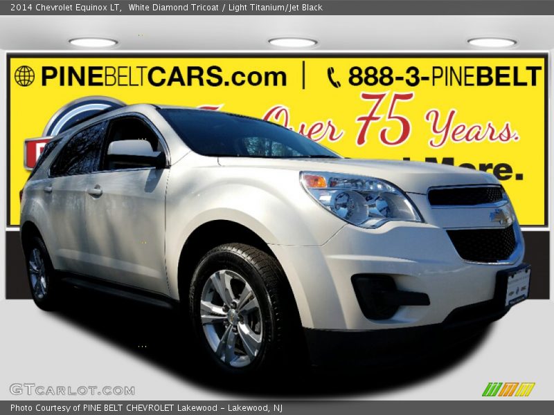 White Diamond Tricoat / Light Titanium/Jet Black 2014 Chevrolet Equinox LT