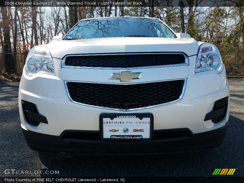White Diamond Tricoat / Light Titanium/Jet Black 2014 Chevrolet Equinox LT